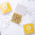 tripmap Map Push Pins Gold - Round Head Tacks with Stainless Point - Metallic Finish - Marking Pins