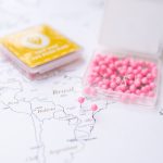 small map tacks for marking pin on corkboard map pink