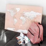 travel map corkboard to mark places you have visited