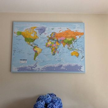 political-world-map-with-pins-on-canvas