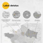 5FR-Prancūzijos žemėlapis su smeigtukais – Pilkas detalumas