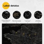 Prancūzijos žemėlapis su smeigtukais – Juoda juoda naktis